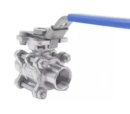 1000 WOG SS304 stainless steel hygienic Sanitary Threaded 3 PC Ball Valve for food cosmetic