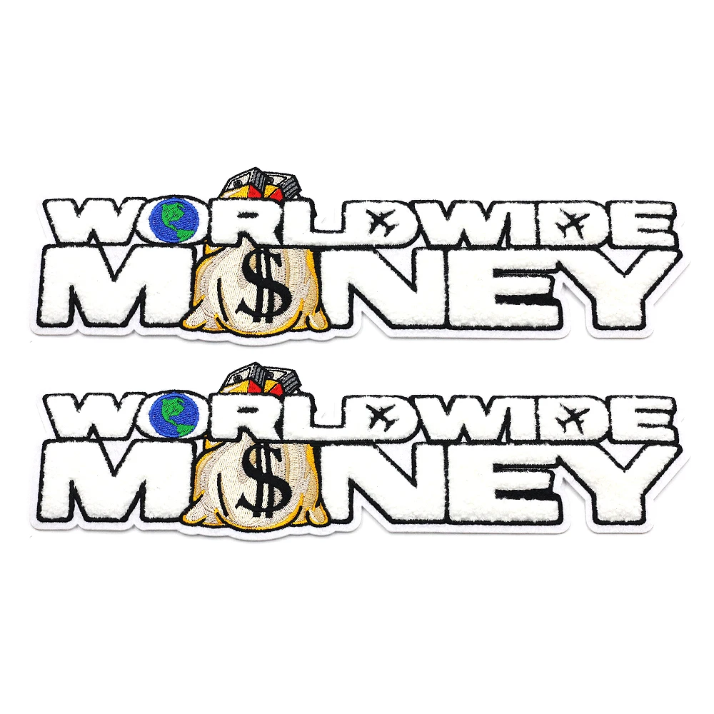 Hot Bulk Embroidered Chenille Patches OEM Woven Iron On Patches For Clothing Custom Embroidery Patch