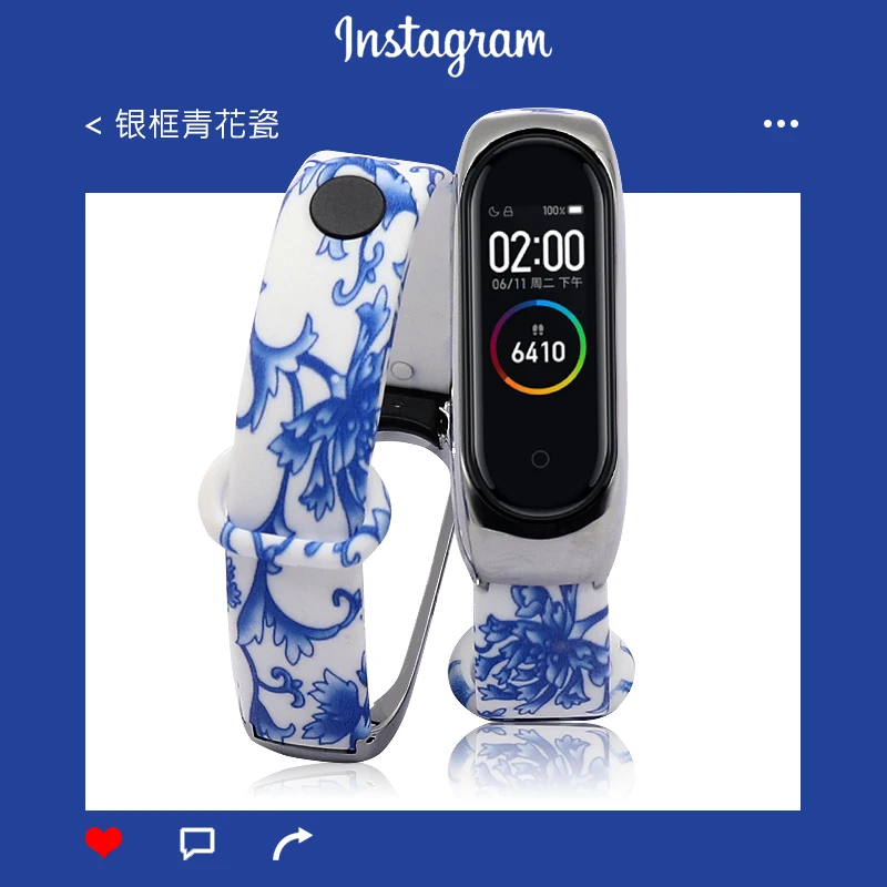 Personalized Strap  Mi Band 4 and Mi 3 Strap for Xiaomi Watch Metal Tray Printing  Watchstrap