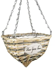 Плетеные конусные подвесные кастрюли ручной работы, натуральные плетеные корзины для хранения из ротанга для дома, сада, свадебные декоративные кастрюли