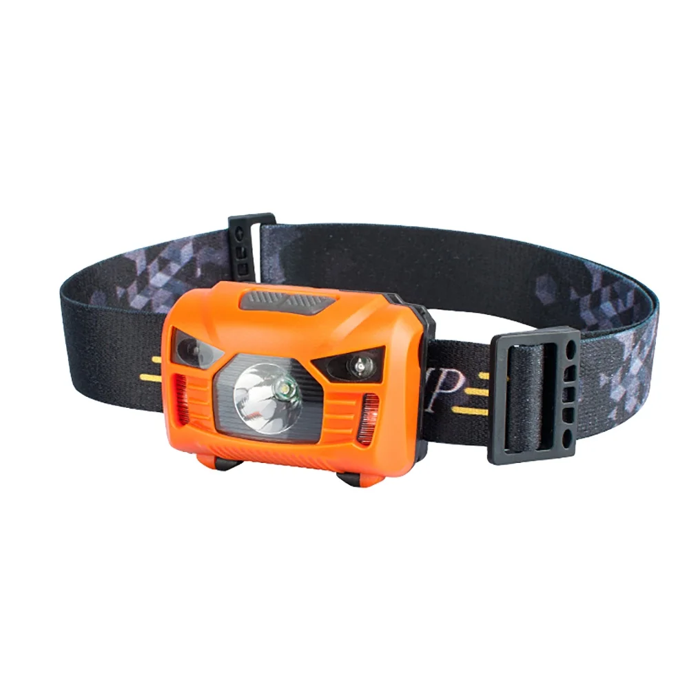 STARYNITE Double Led Headlamp Adjustable Plastic Head Lights Flashlight Powered by 3 Aaa Batteries with Red Lights