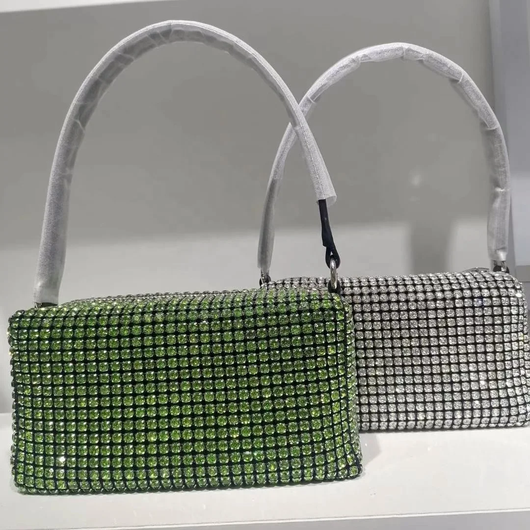 805#Luxury Fashion colorful pink green blue crystal Rhinestone Clutches Bag Women Purse Bling bag Evening Party Diamonds Handbag