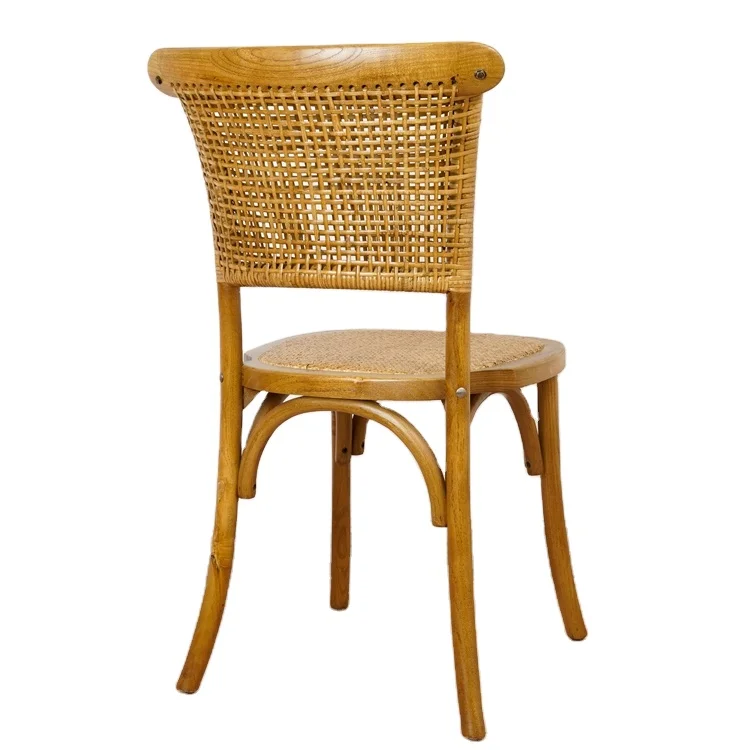 Factory Price Wholesale Classic Style Durable Bentwood Dining Chairs Stackable Rattan Seat Room