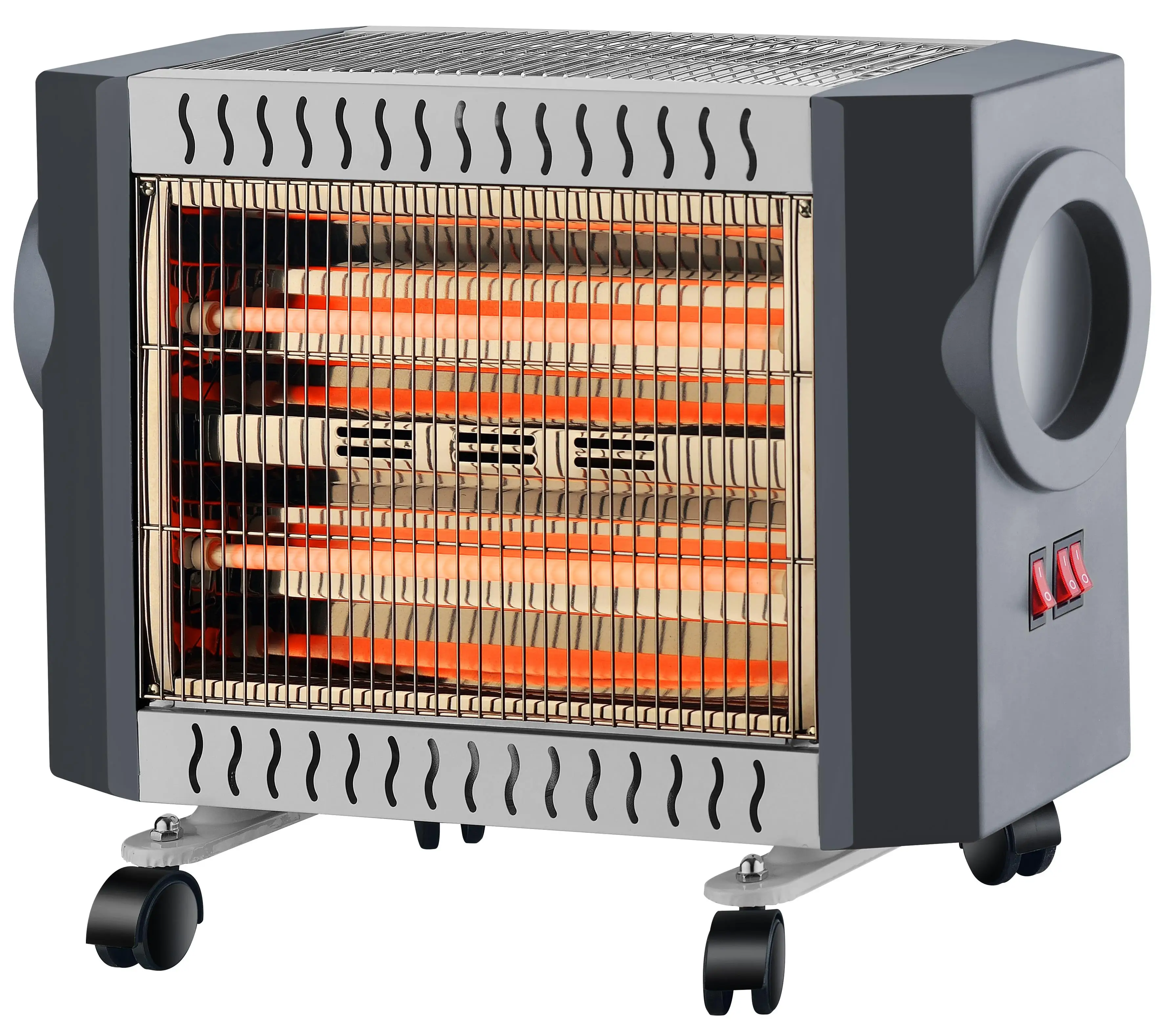 CB/CE 2022 Hot Selling New Style 3 Faces Small Size Quartz Heater With 6 heating elements 2000W