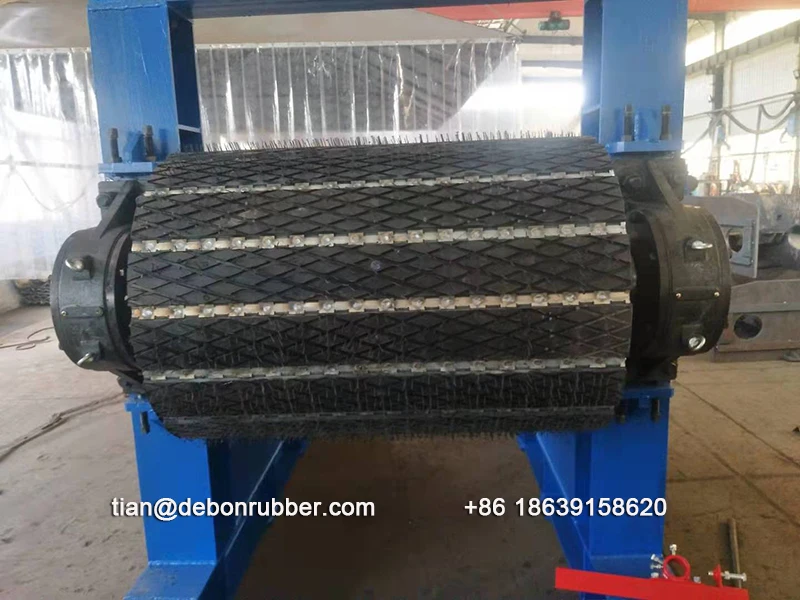 Conveyor repair maintenance Pulley Lagging Rubber sheet Slide-Lag Lagging