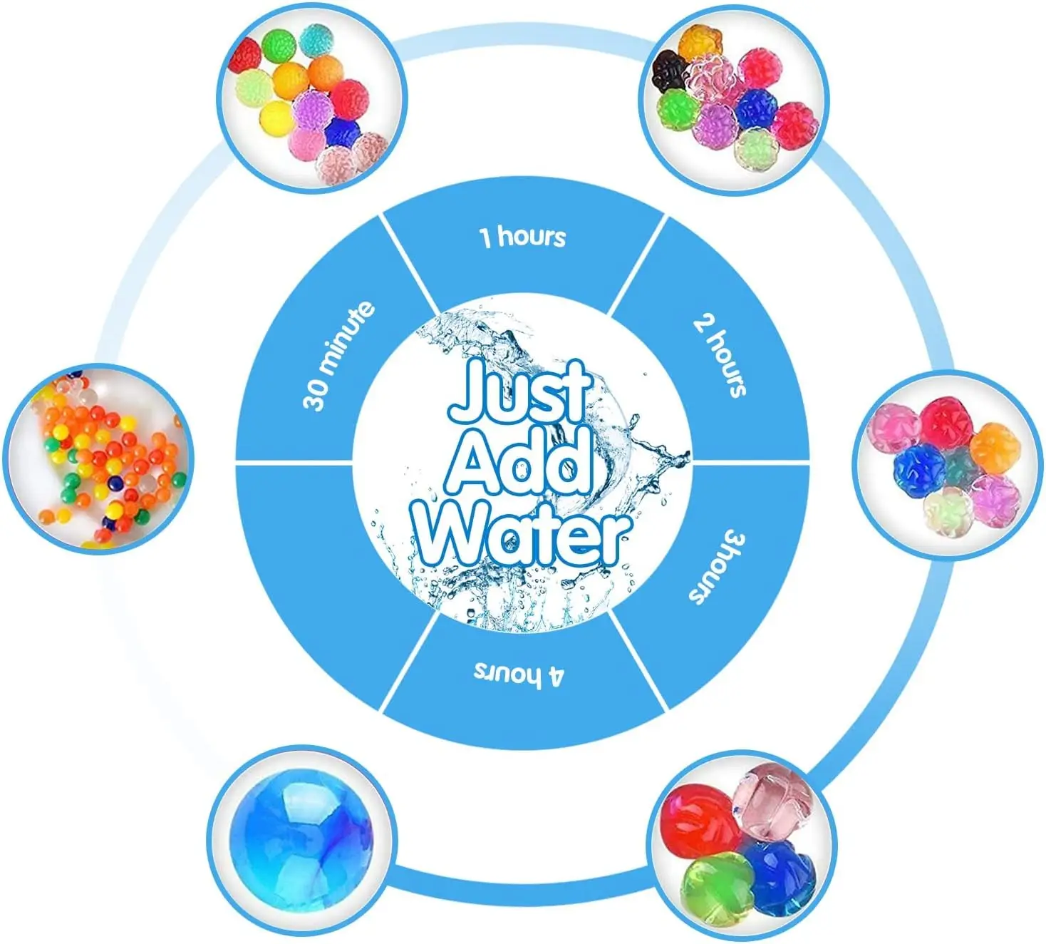 Perfect Kraft Non-Toxic Water Beads for Kids Growing Balls Crystal Colorful Water Beads Growing Balls