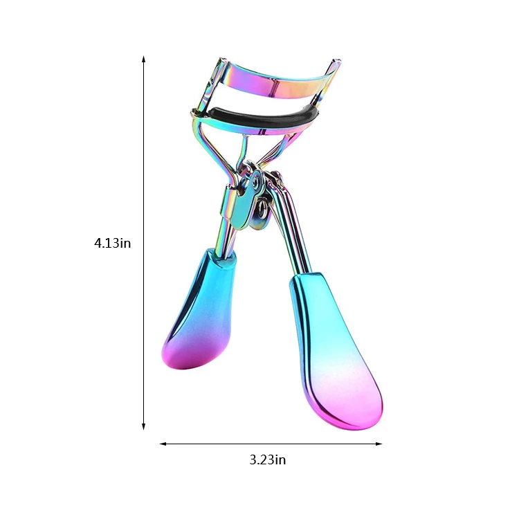 Professional Spring Loaded No Pinching & Long Lasting Natural Lash Curl/ Eyelash Curler Stainless Steel Colorful Private Label