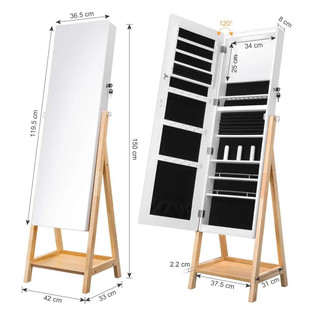 Chinese furniture antique mirrored cabinet for jewelry hardware  Jewelry Cabinet With Storage Shelves Jewelry Armoire