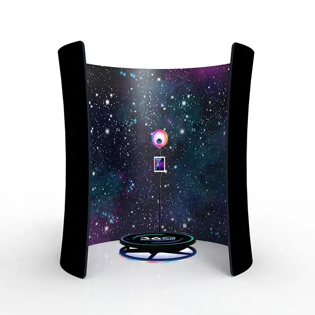 New Arrival Photo Booth 360 degree U Shape Backdrop Black Video Green Screen Portable Camera 360 Photo Booth enclosure Backdrop
