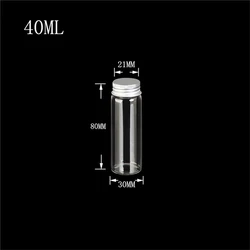 40ml Lovely Bottle with Metal Screw Silver Cap by Wholesale Customizable Messenger Bottles Selectable Size and Free Shipping