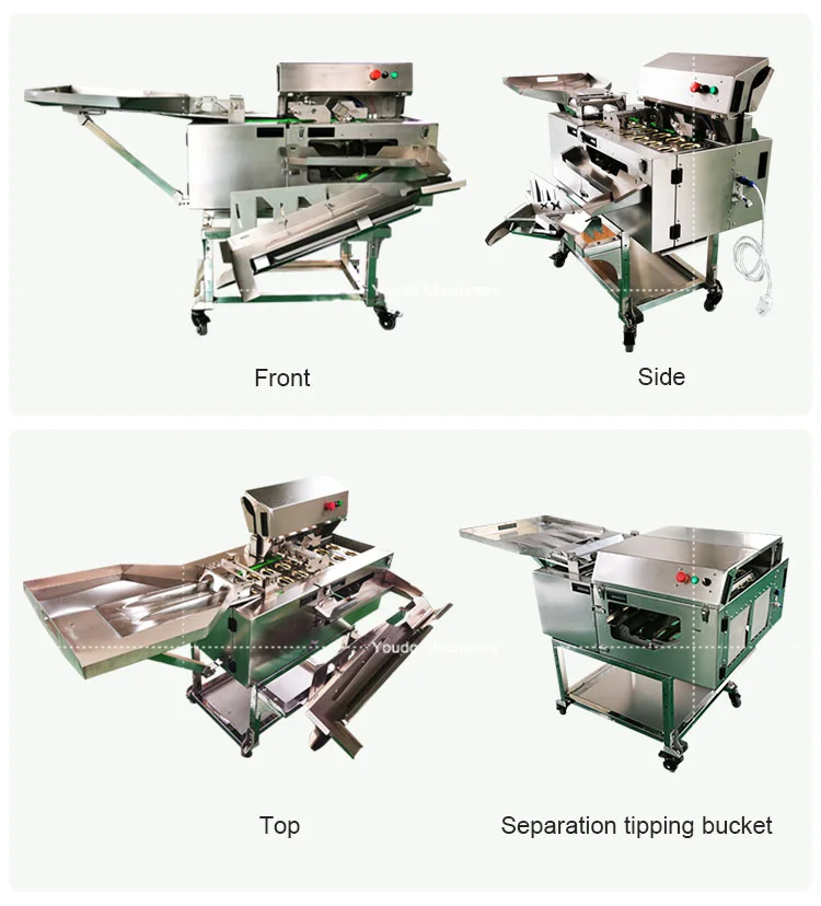 High Speed Stainless Steel Egg Cracking Separator Automatic Egg Breaking Cracking Machine