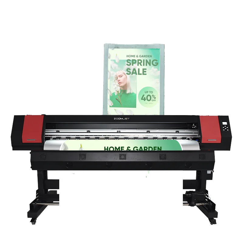 1.8m 6ft Digital Eco Solvent Printer Dual XP600 Head New Condition Wide Format Car Sticker Printing Machine Core Motor