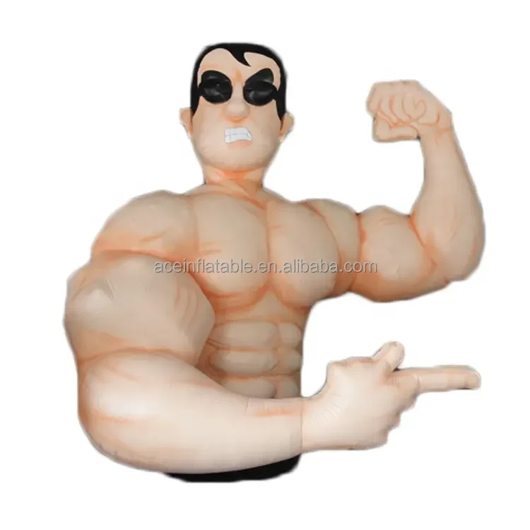 Outdoor fitness club advertising inflatable muscle man balloon model