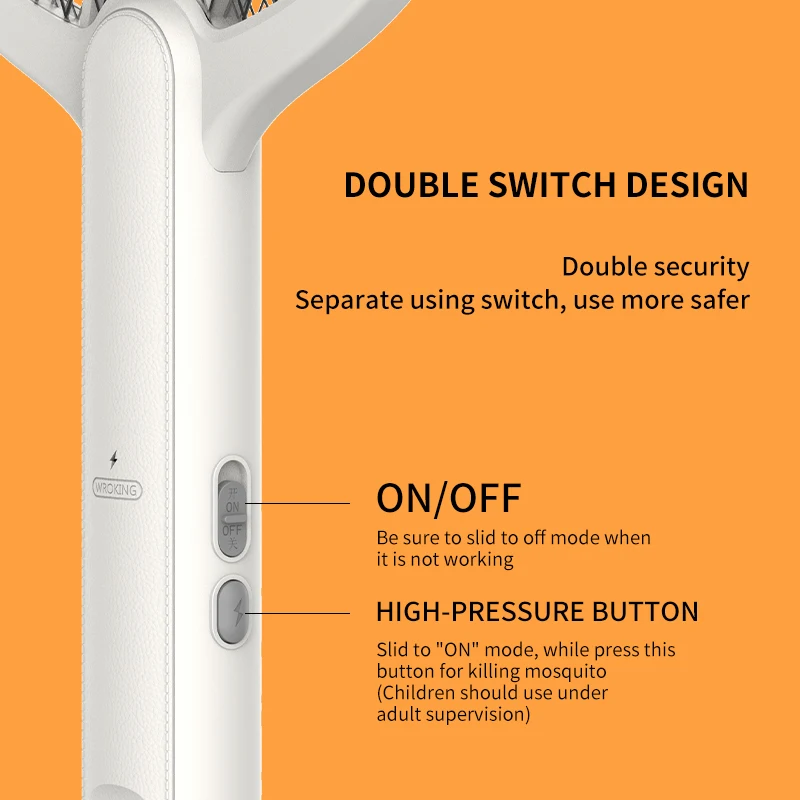 2022 Hot Selling rechargeable electric fly swatter flies catcher mosquito swatter bat