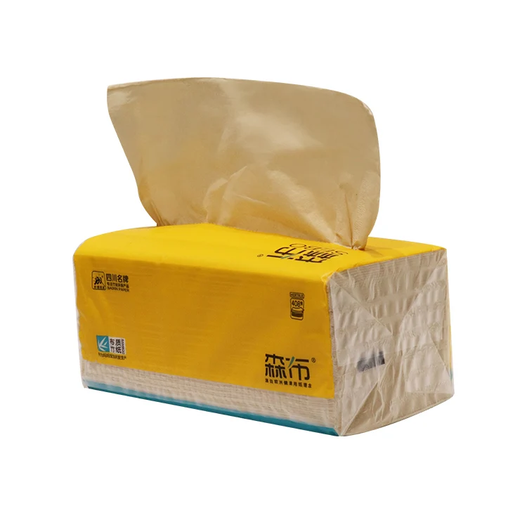 Virgin bamboo pulp tablet tissue sample free custom 2ply 3ply wholesale unbleached bamboo facial tissue