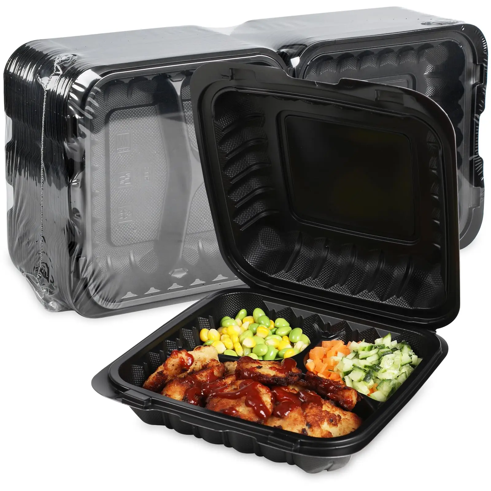 Leakproof Stackable Food Grade Takeaway Box Pp 1 2 3 4 5 Compartment Microwavable Plastic Food Container