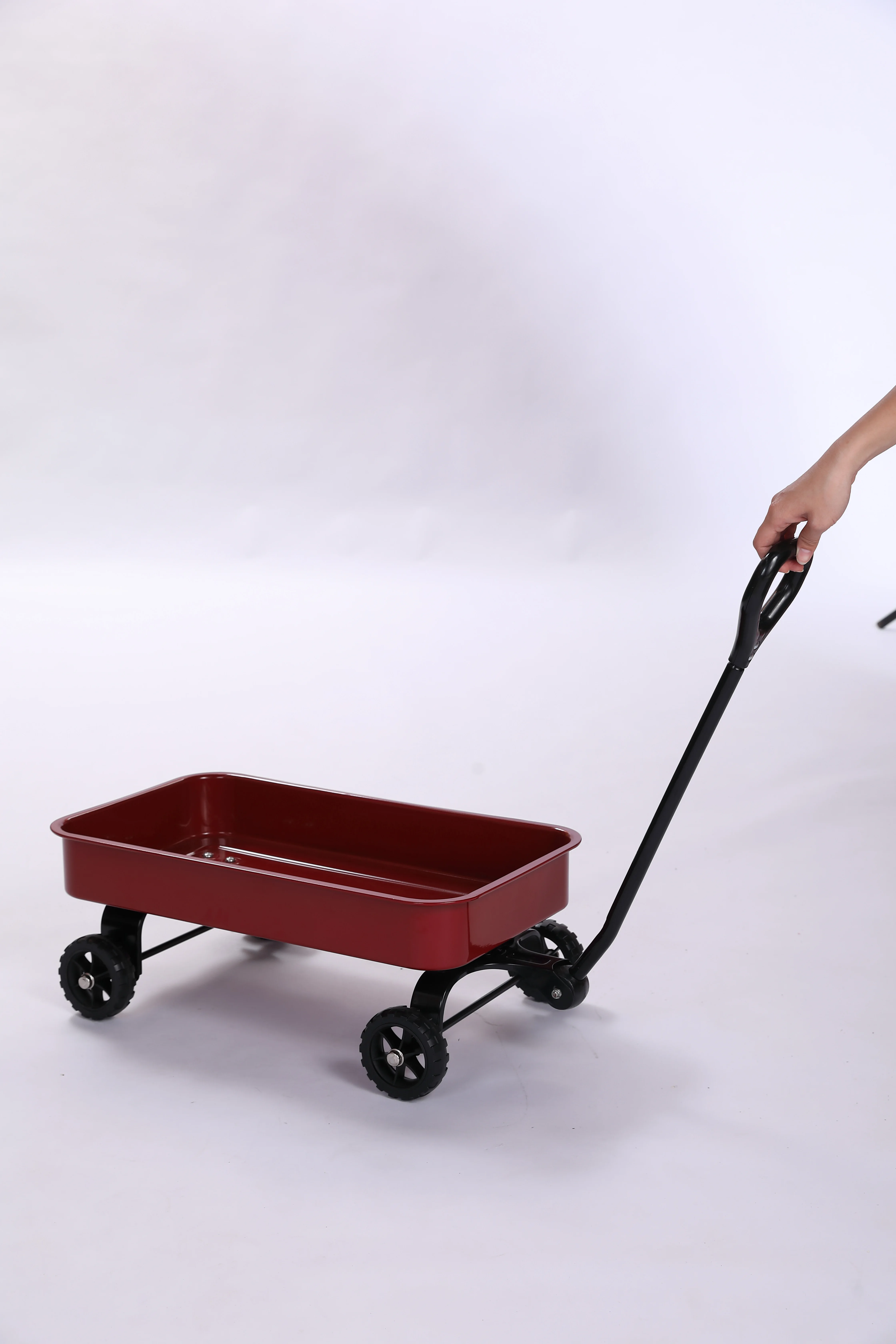 Factory direct sale metal trailer truck with wheels dolls toys carriage cart