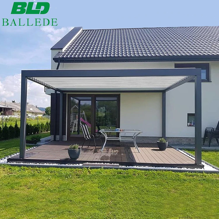 Bioclimatic garden brackets sun shade kit pavilion aluminium outdoor canopy arches arbours bridge louvered pergola gazebos