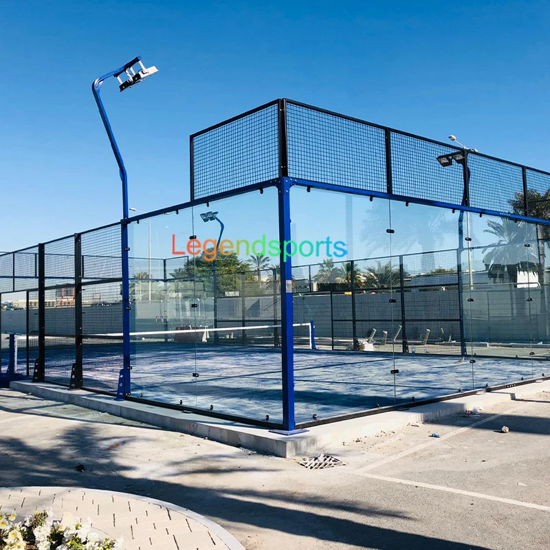 High Quality Panoramic Paddle Tennis Court  Supplier Paddle Ball Court