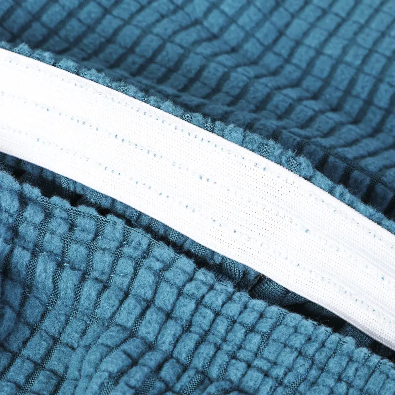 Jacquard Polar Fleece Stretch Spandex Dining Chair Cover Short Chair Cover For Restaurant Dining Room Living Room