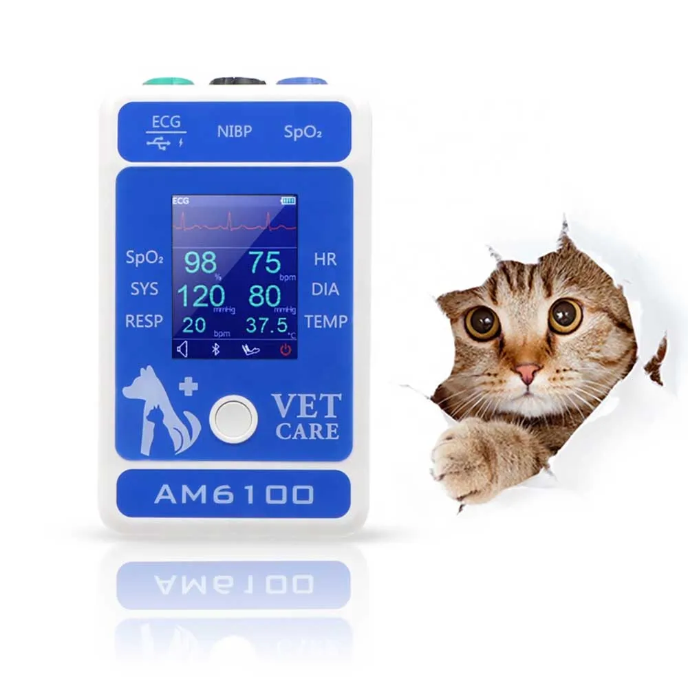 Cheap Wholesale multiparameter vital signs bp ecg cardiac Handheld Portable veterinary monitor