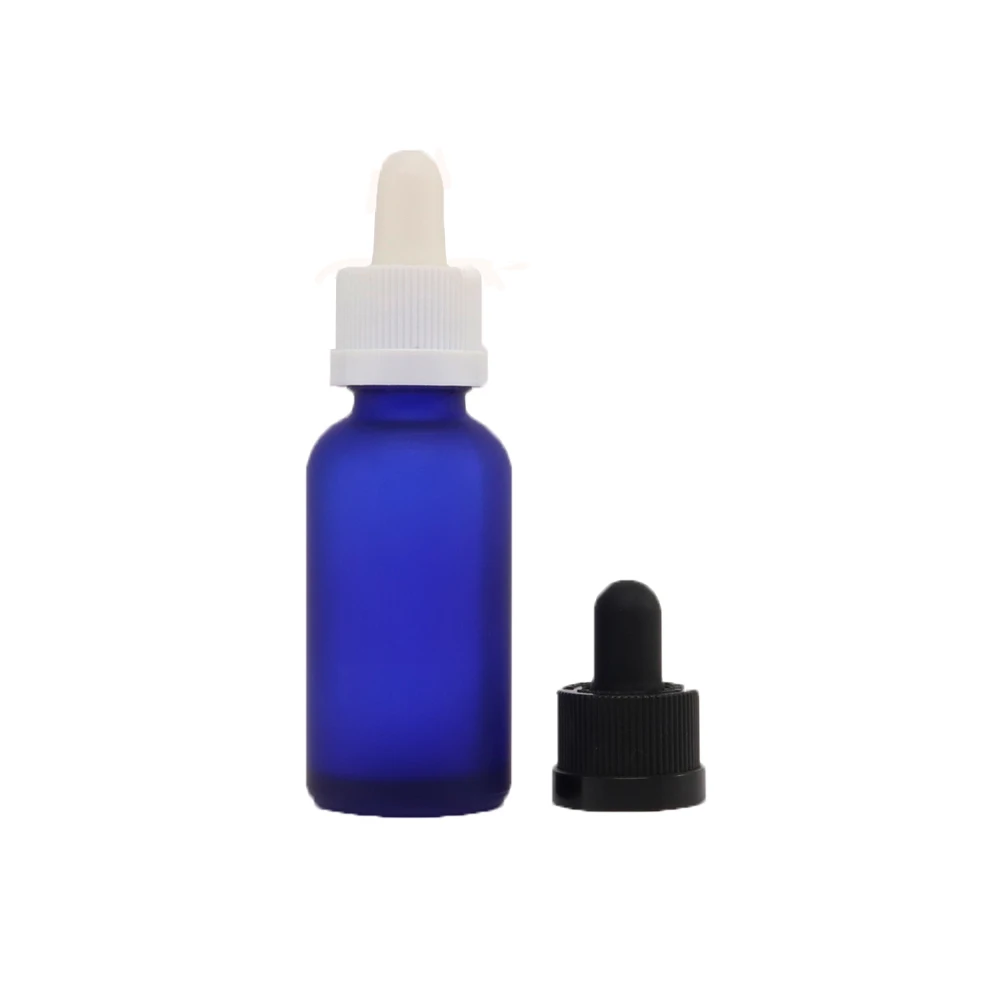 
Wholesale OEM 30ml glass frosted cobalt blue bottle for essential oil 