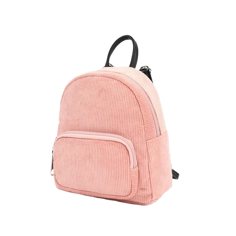 Multi Color Corduroy Bag Simple School Bags Children Kids Backpack Carrier Unisex Women's Backpacks Backpack Custom Optional