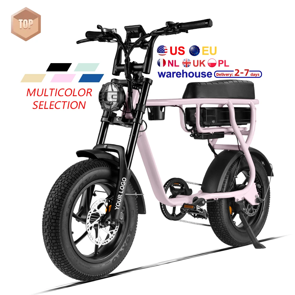 7GO EU Stock Electric Bicycle Fat Tire Ebike  48V 750W 1000W Electric Mountain Bike Adult Hybrid Dirt Road Bicycle