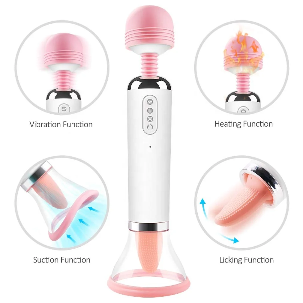 G Spot Sucking&Licking 12 Sucking 12 Licking Modes with Heating Thrusting Novelty  Multi-Speed Tongue vibrator Simulator