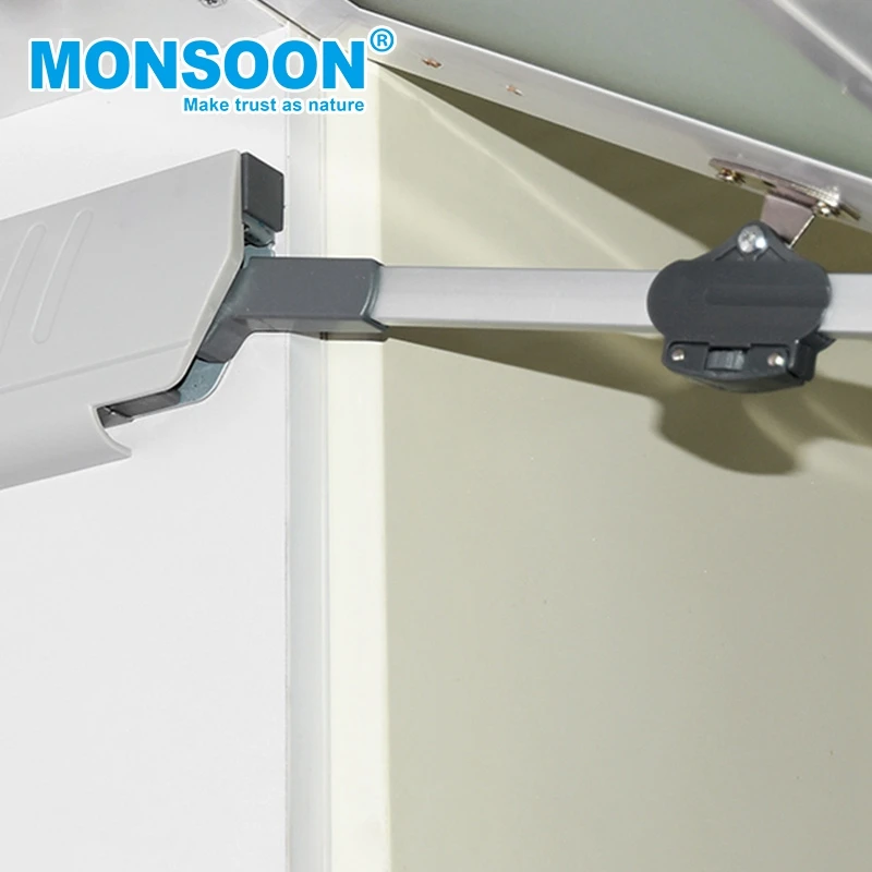 Furniture Hardware iron Up And Down Lift System hydraulic kitchen cabinet door free stop lift up for kitchen