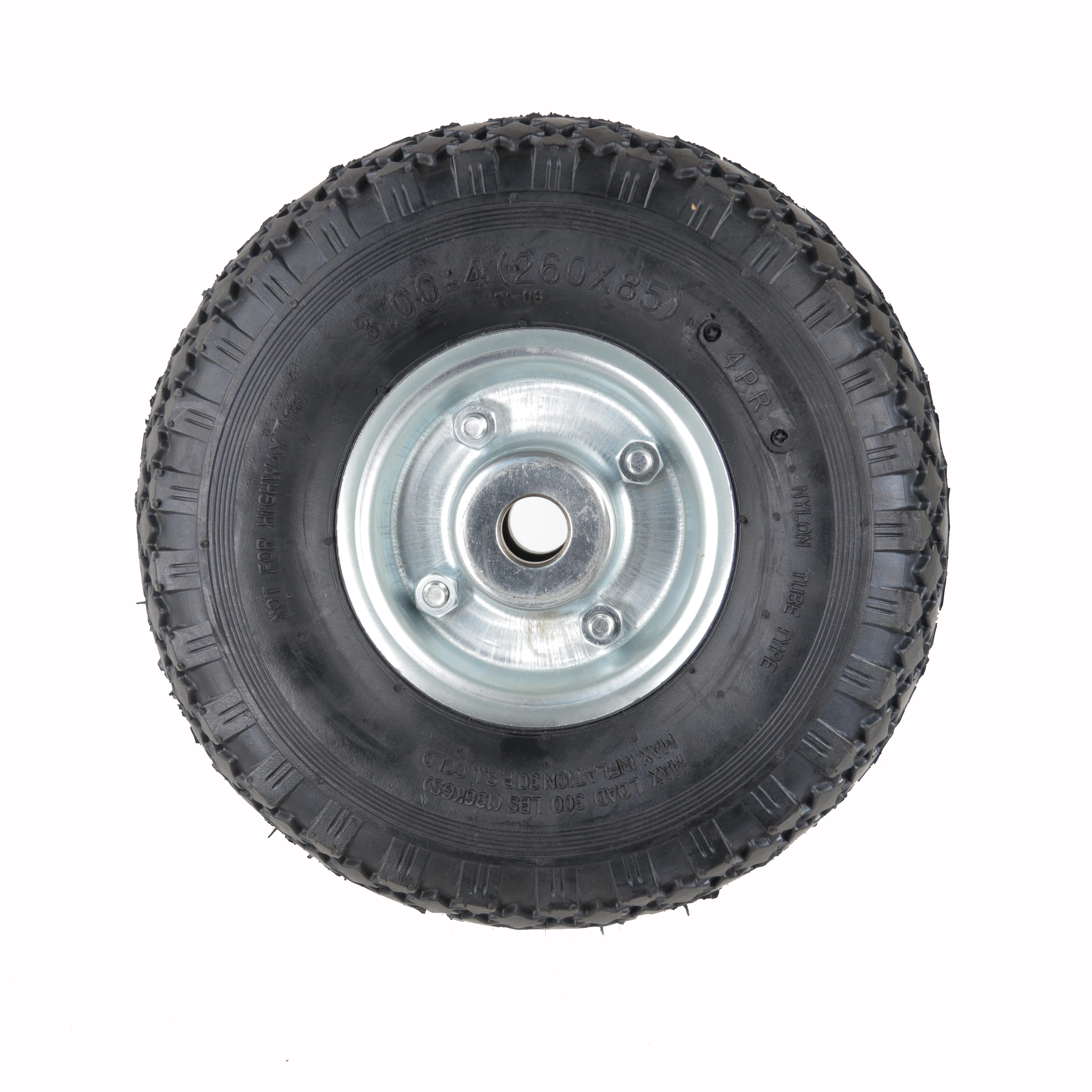 HKT1173 factory sale reach certificate 260x85mm wheelbarrow cart wagon 10 inch air 300-4 pneumatic tire