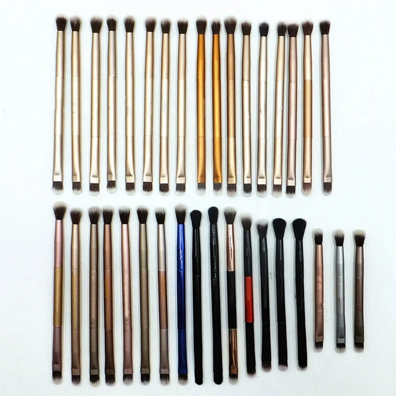 Double End Aluminum Eyeshadow Shading Brush Eye Powder Foundation Makeup Brush Single nk3 Double Headed Eye Shadow Brush