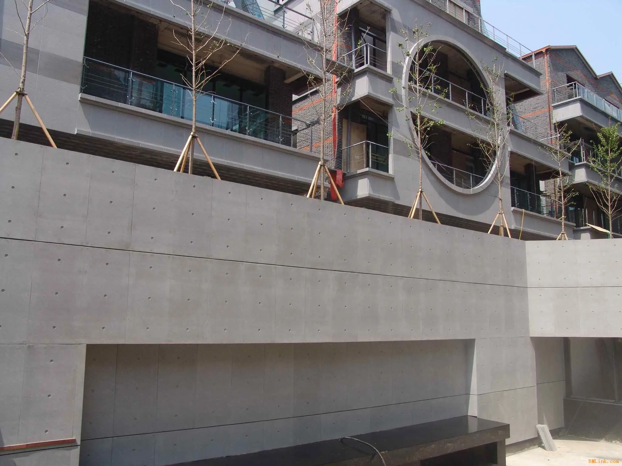 Modern Grey Calcium Silicate Board Fiber Cement Cladding Interior and Exterior Wall Panels with Perforated Design for Ceilings