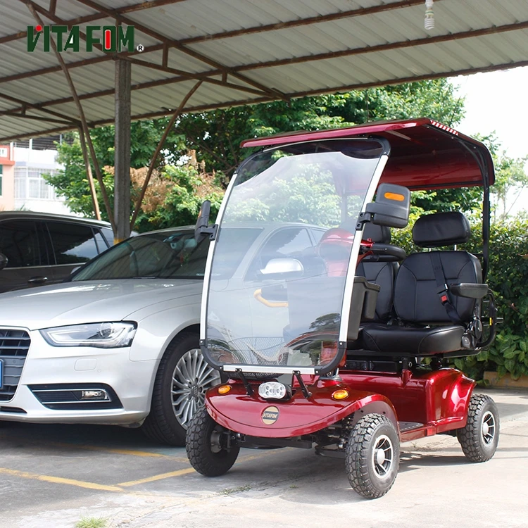 Four-wheeled scooter folding safe operation easy elderly disabled electric bicycle