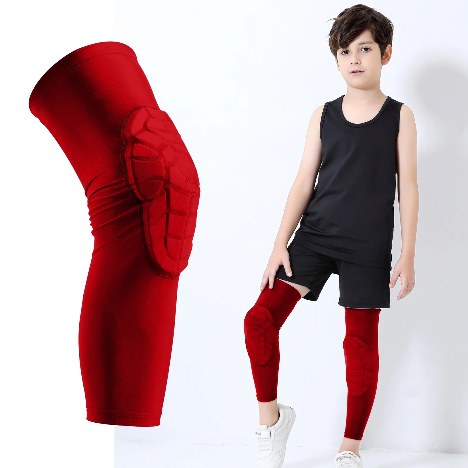 Children Compression Elastic Knee Pad Sleeve Honeycomb Eva Knee Pad Support Brace