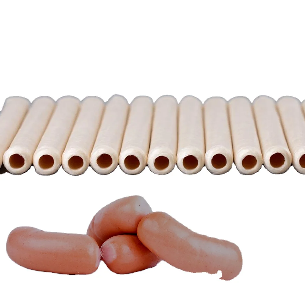 Hot Sale High Quality   Artificial  Edible  Collagen Casing For Boiled Dried Fried Cooked Sausage