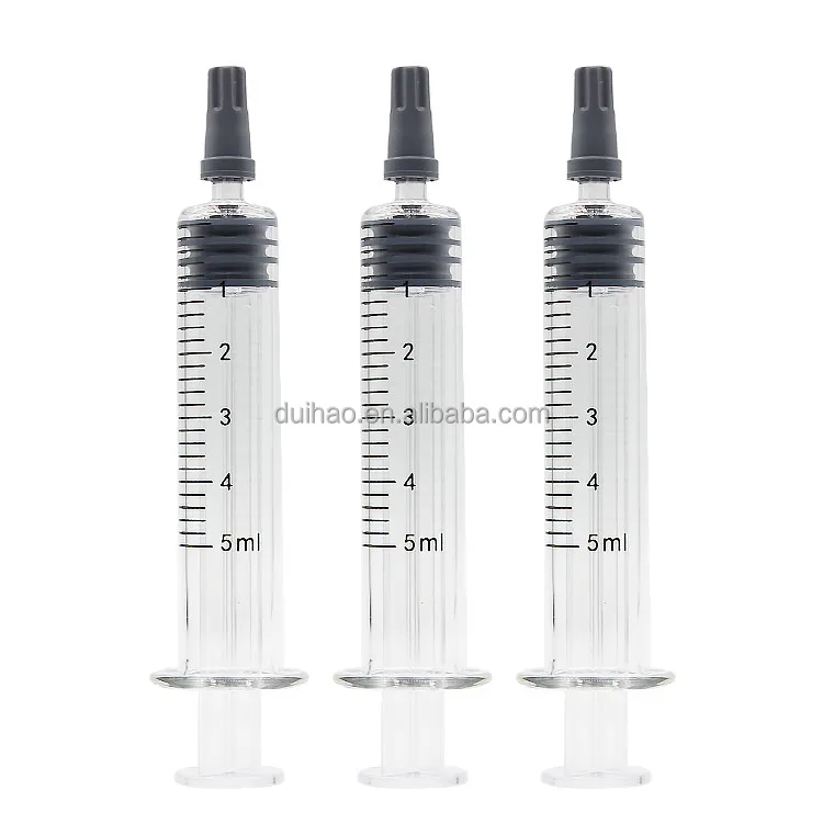 0.5/1/1.5/2.25/3/5/10 ml Luer Lock Syringes Medical Sterile with Graduated Glass Barrels