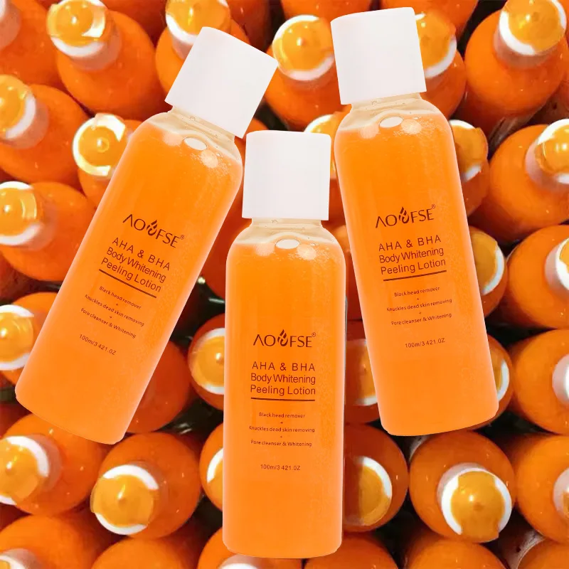 private label body knuckles remover dead extra strong skin whitening exfoliating orange yellow peeling oil