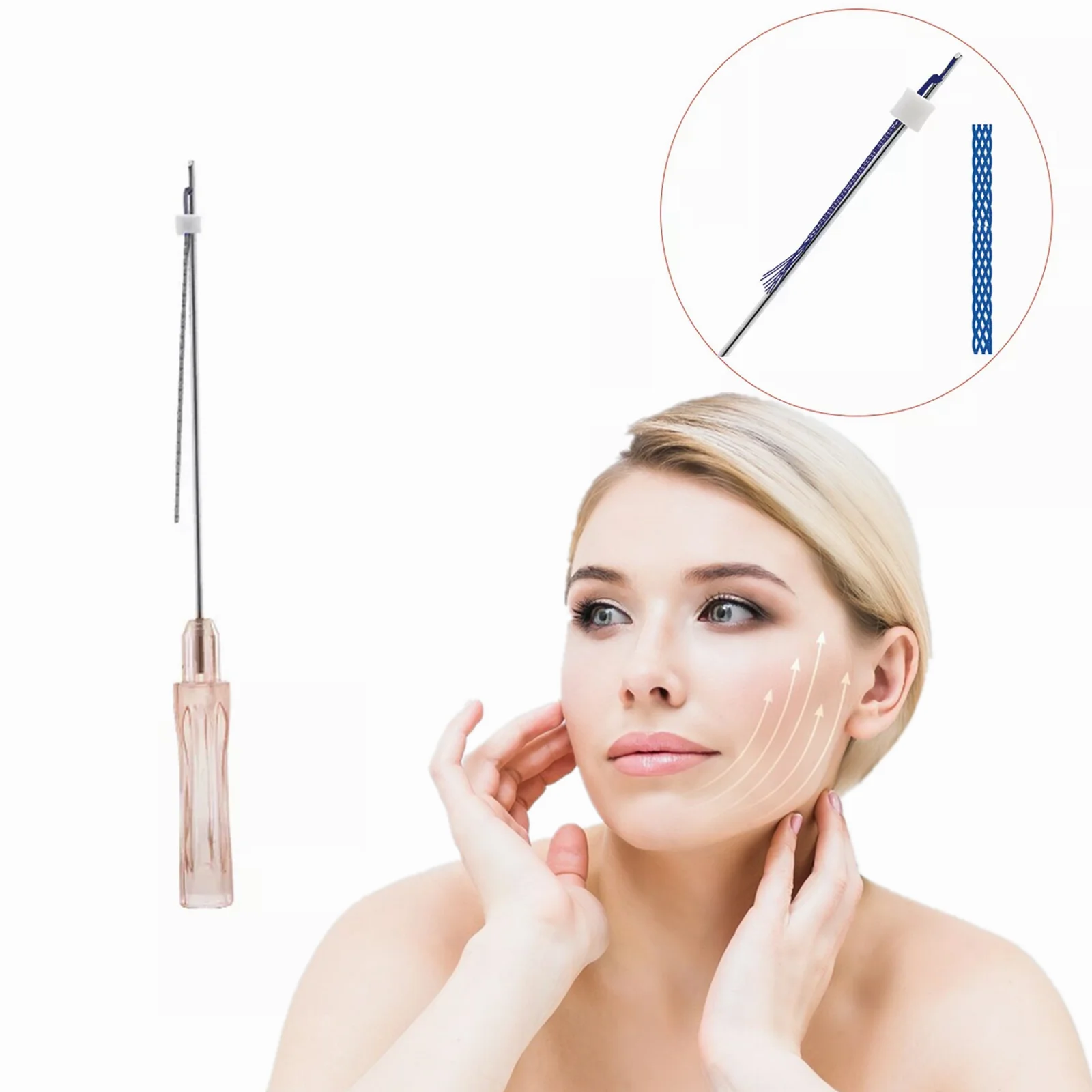 Most popular best effect face lifting wrinkles nasolabial folds cheek mono 27g 50mm pdo thread lift from korea