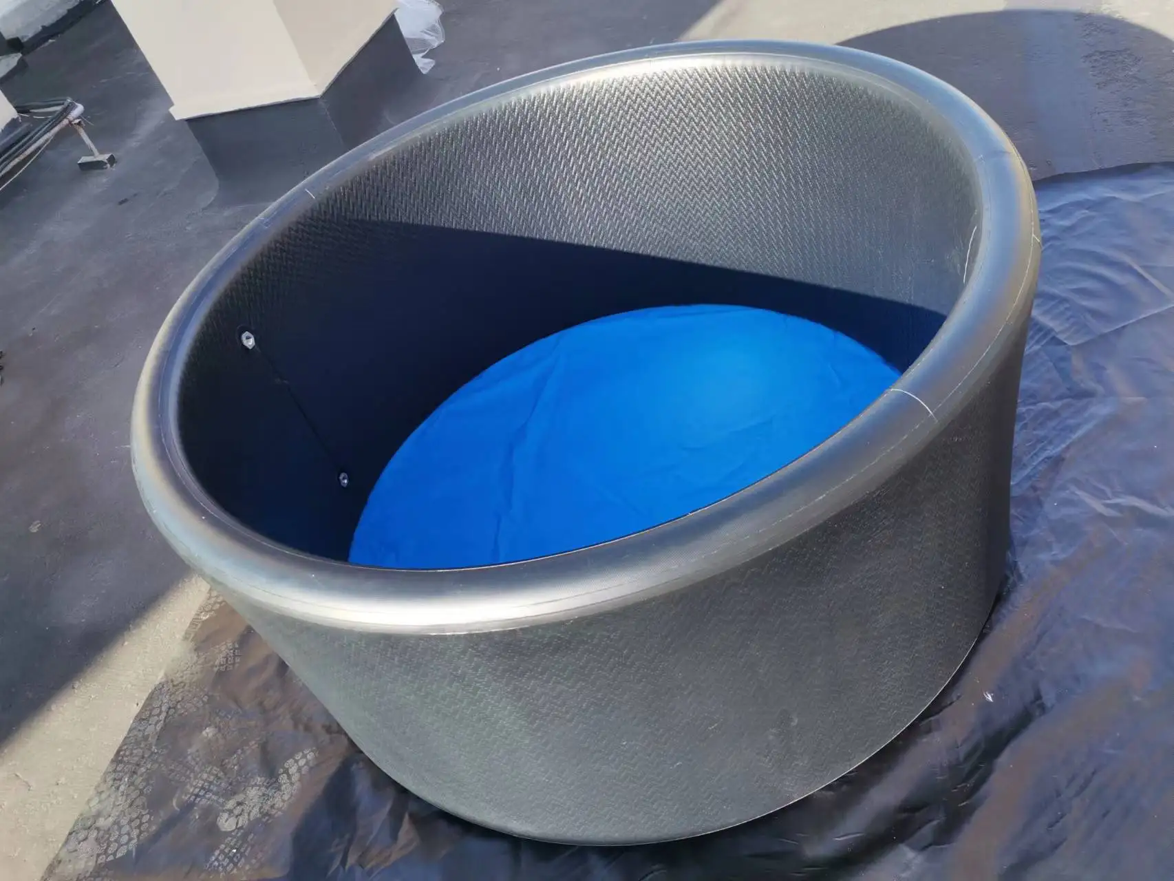 Foldable cold bath tub inflatable cold plunge tub for 4 person 160*160*65cm