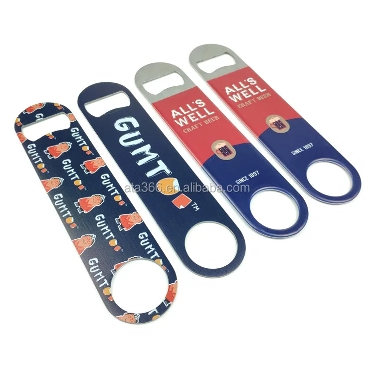 
Custom Logo metal Stainless Steel bottle opener Blank White sublimation Flat Bar Blade bottle opener 