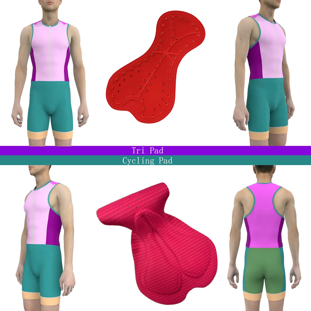 HIRBGOD Full Dye Sublimation Process Print Any Color Any Logo Any Pattern Available Team Custom triathlon Outfit Tri Suit