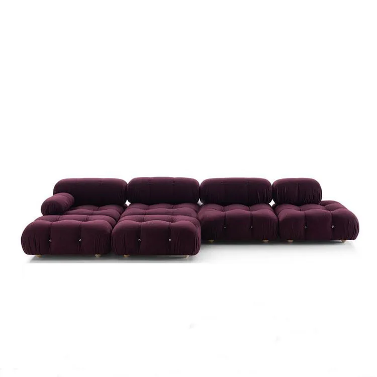 modern half moon circle curved sectional fabric sofa furniture set 7 seater living room sofa design luxury velvet sofa