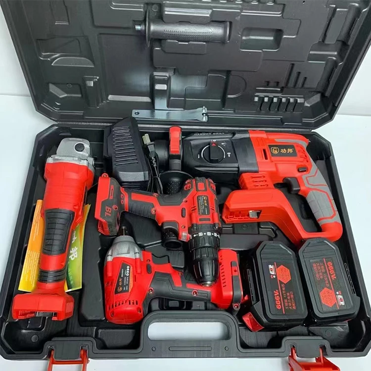 21v The Best Battery Cordless Electric Drill Power Drilling Machines Brushless Drill Tools Combo Set