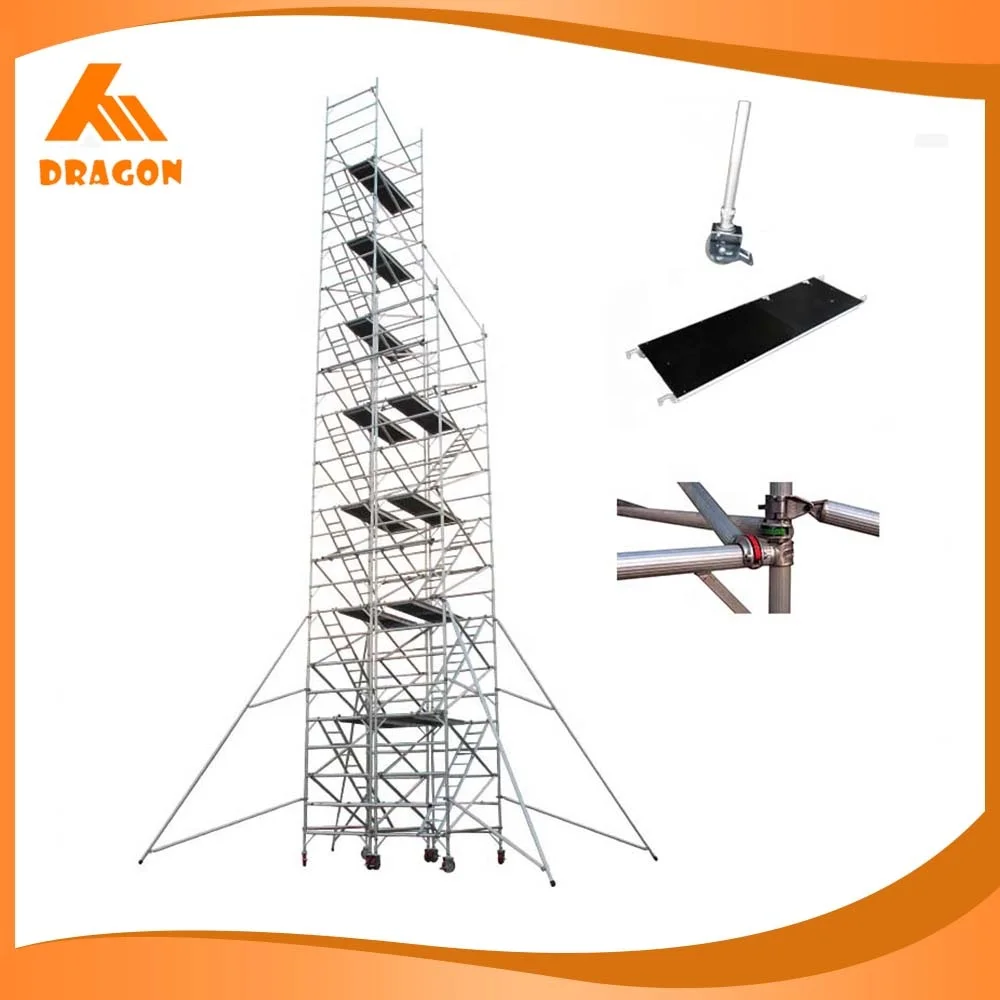 Dragonstage Indoor Scaffolding System Aluminium Mobile Scaffold Tower for Music Stage Installation