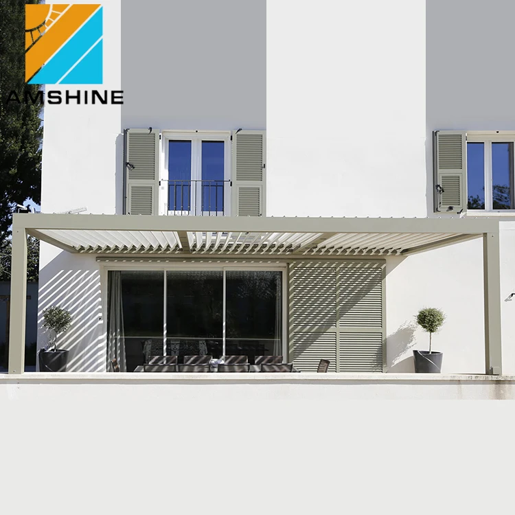 7x4 Easily assembled arches arbours aluminium outdoor pergola bioclimatica with louvers