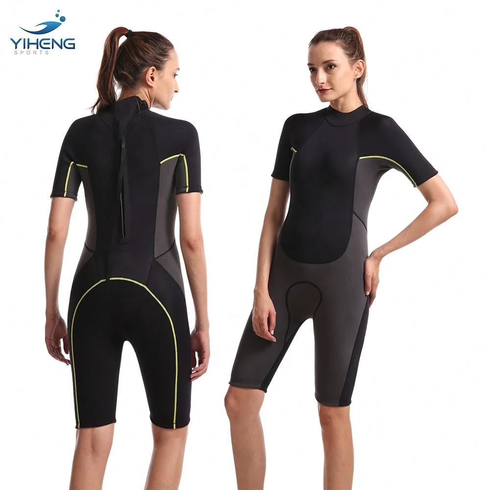 YIHENG Factory Custom Printed Open Cell Sexy Short Sleeves Rafting 3mm Wet Suites