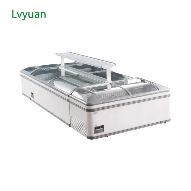 Supermarket Combined Island Freezer Commercial Combi Freezer