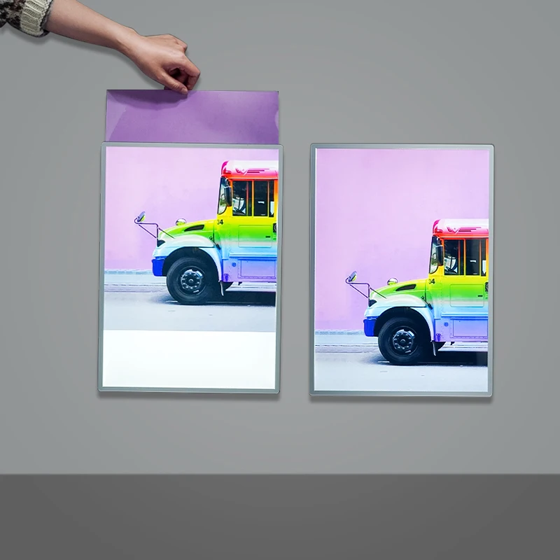 wall picture with led light led giant picture frame led light poster display board