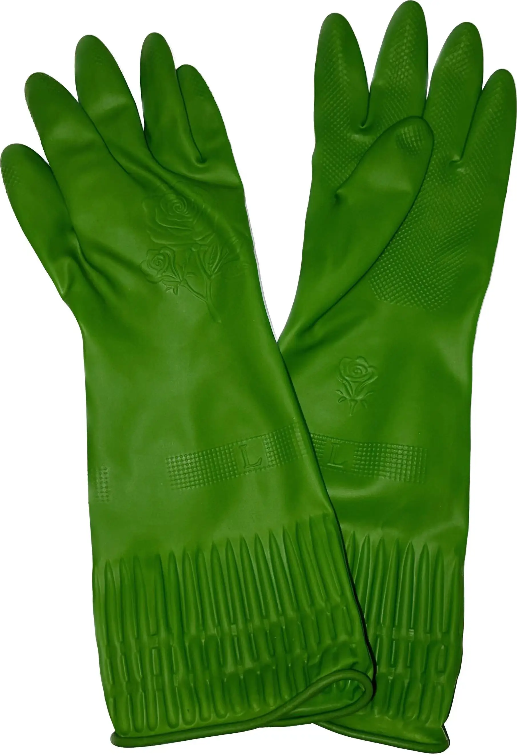 Wholesale nature latex household cleaning  water proof  long Cuff Customized Color package work glove
